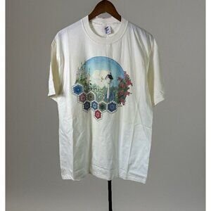 Vintage Deadstock 90s Susie Riehl Hummingbird Watercolor Art Tee Made In USA